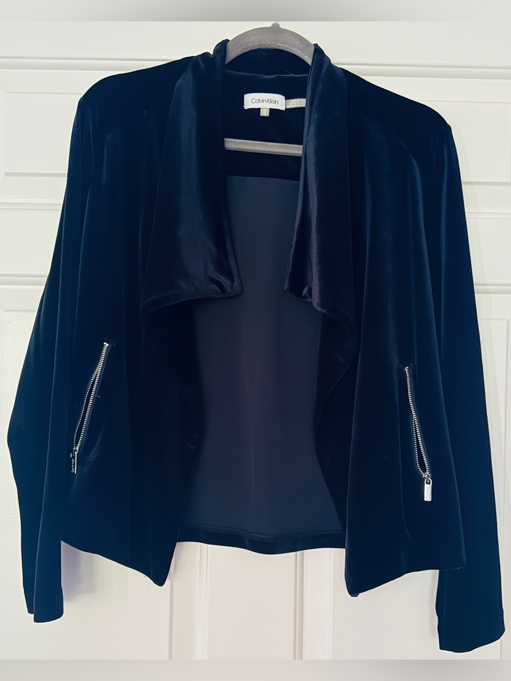 Calvin Klein Black Velvet Women's Jacket